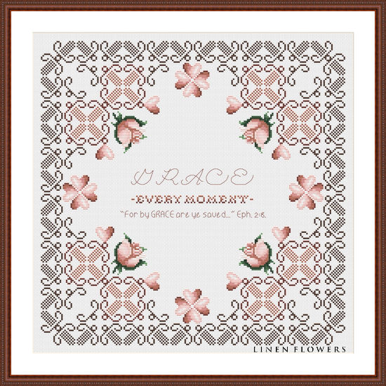 Grace Every Moment Brown And Pink Roses With Brown Bkg