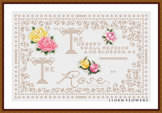 #267 As The Rose By Linen Flowers