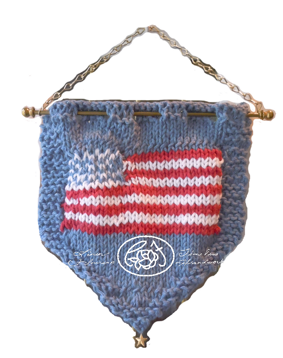 #25tH Knitted Americana Banner