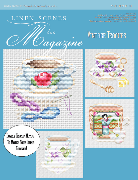 Linen Scenes Magazine Volume 10 Vintage Teacups Back Cover