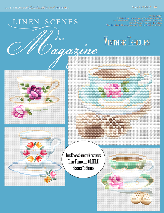 Linen Scenes Magazine Volume 10 Vintage Teacups Front Cover