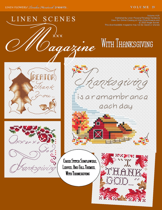 LS19 Linen Scenes Magazine Volume 19 With Thanksgiving by Linen Flowers