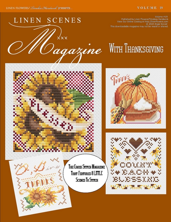 LS19 Linen Scenes Magazine Volume 19 With Thanksgiving by Linen Flowers