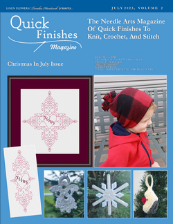 QF02 Quick Finishes Magazine Volume 2 Christmas In July Issue by Angie Scovel Linen Flowers Timeless Handwork